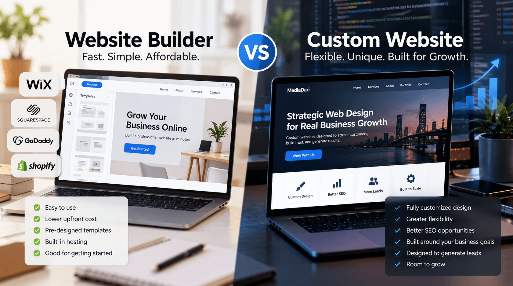 Custom Website vs. Website Builder: Which Is Better for Your Business?
